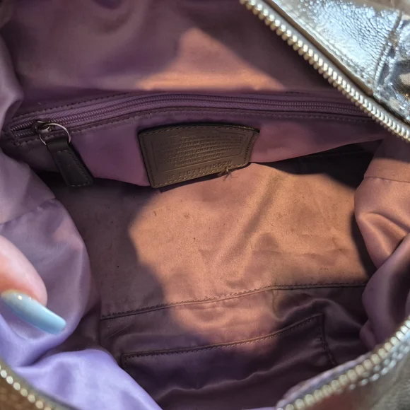 Coach Leopard Print Handbag - Black and Gray - Picture 6 of 9